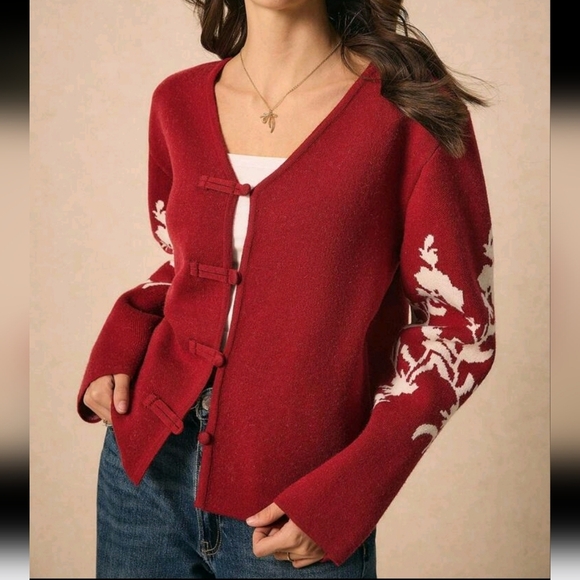 Women's Floral Cardigan, Sweater Fall Clothes Winter Women Clothes Fall - Picture 1 of 5